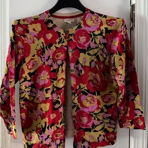 Isaac Mizrahi Multicolor Floral Cardigan
